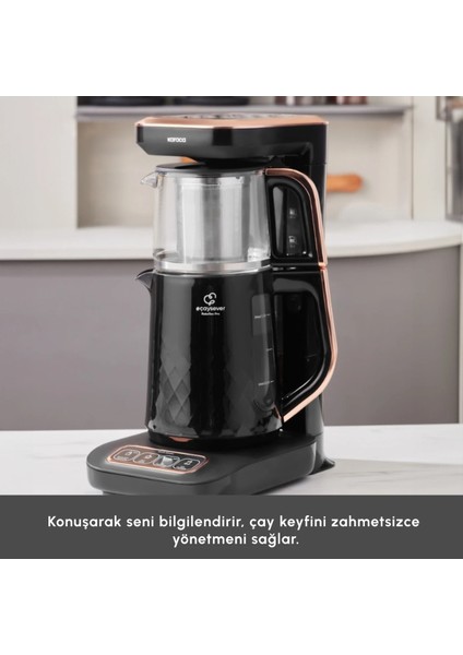 4'ü Birlikte Cam Demlikli Konuşan Çay Makinesi, Aile Boyu Hacim, Özel Tasarım fiyatları