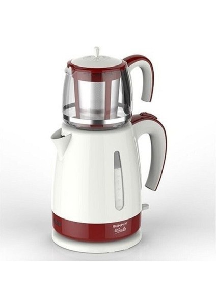 Elektrikli 1500W Cam Üstü Çay Makinesi, Kırmızı Renkli, Pratik ve Şık Tasarım modelleri