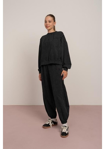 Yıkamalı Kız Takım - Siyah indirimleri