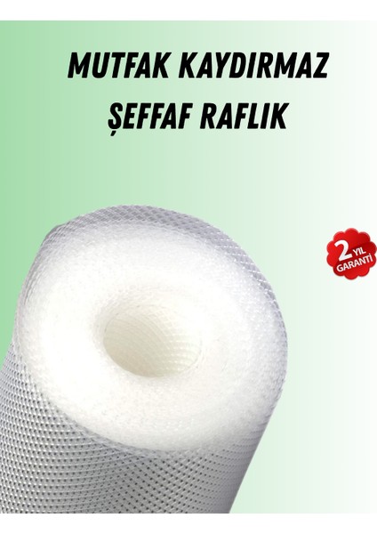 Zeroshop Şeffaf Mutfak Raflığı ve Çekmece Kaplaması Kaydırmaz Pvc
