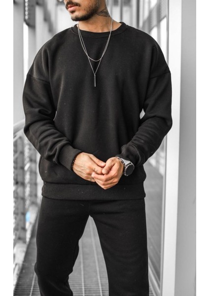 Oversize Bisiklet Yaka Sweat 3iplik Şardonlu Tülerme Yapmaz Kalıplarımız Extra Boldur