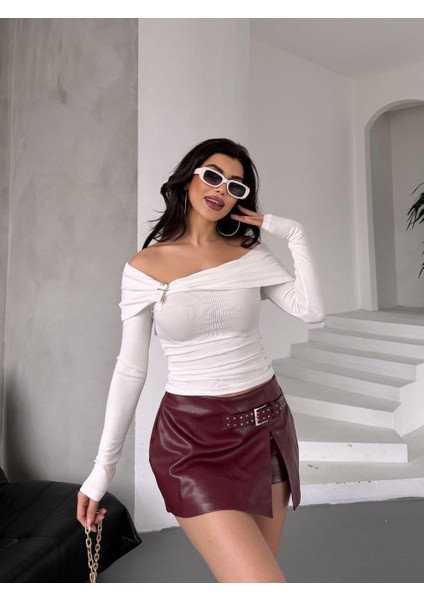 Kemer Detaylı Ayarlabnilir Bluz