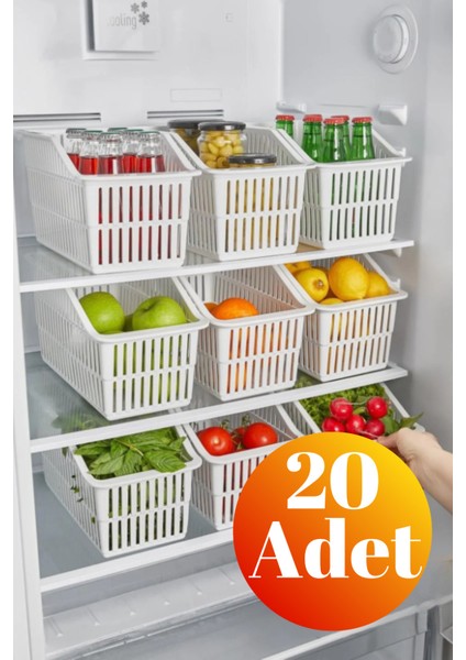 20 Adet Buzdolabı / Dolap Içi Düzenleyici Organizer, Sebzelik, Meyvelik
