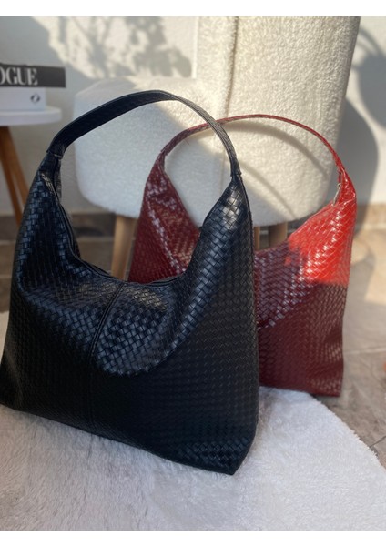 Örgü Desenli Omuz Çantası modelleri