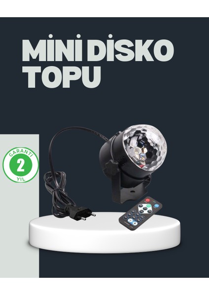 Zeroshop Rgb LED Disko Küresi 7 Modlu Uzaktan Kumandalı