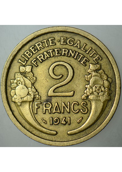Fransa 2 Frank 1941 Iı. Dünya Savaşı Dönemi. modelleri