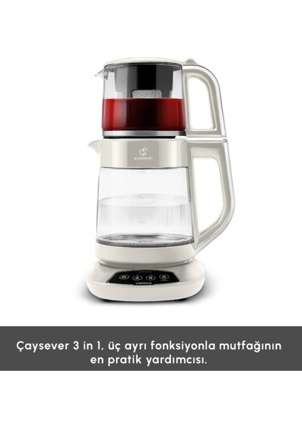 3'ü 1 Arada Cam Çay Makinesi, 1700W, Aile Boyu, Renkli ve Kullanışlı fiyatları