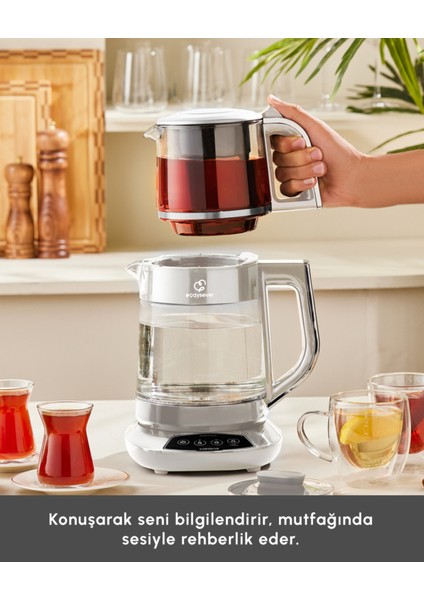 3'ü 1 Arada Cam Çay Makinesi, 1700W, Aile Boyu, Renkli ve Kullanışlı indirimleri