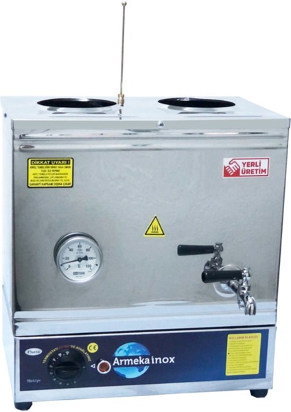 Gri 30 Litre Elektrikli Pleysiz Çay ve Kahve Kazanı, Sanayi Tipi