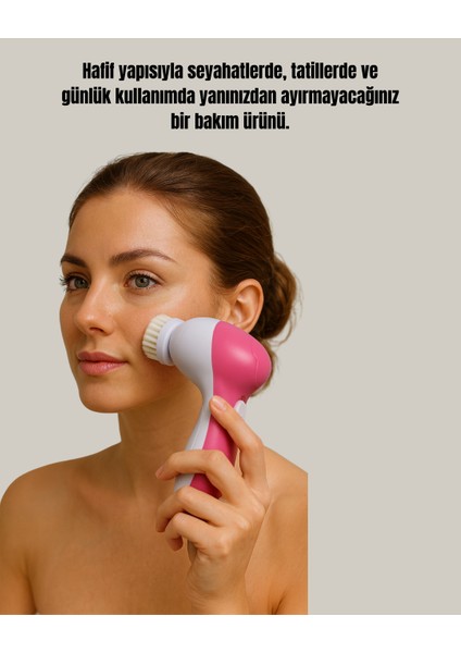 Zeroshop Derin Temizleme ve Masaj Için 5 Başlıklı Yüz Cilt Bakım Aleti fırsatları