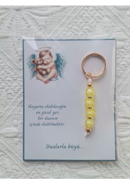 72 Adet Yeni Doğan Hastane ve 40 Mevlidi Bebek Mevlidi Dağıtmalık Sarı Anahtarlık Hediyelik indirimleri