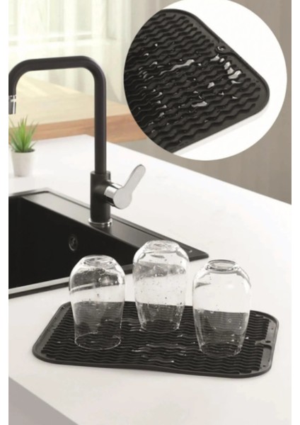 Silikon Kaydırmaz Mat, Bulaşıklık Matı Doğrama Tahtası Altlığı, Mutfak Matı fırsatları