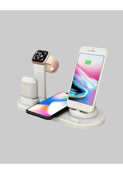 Zeroshop Iphone, Airpods ve Akıllı Saat Uyumlu Çoklu Şarj Cihazı fırsatları