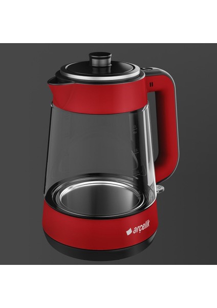 Kırmızı LED Işıklı Cam Kettle Çay ve Su Isıtıcı modelleri