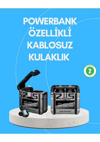 Zeroshop Şarj Kutulu Kablosuz Bluetooth Kulak Içi Spor Kulaklık