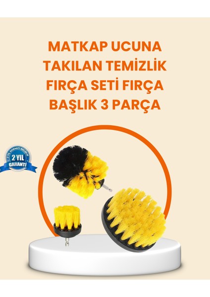 Zeroshop Matkap Ucu Fırça Seti Halı Fayans Zemin Temizliği