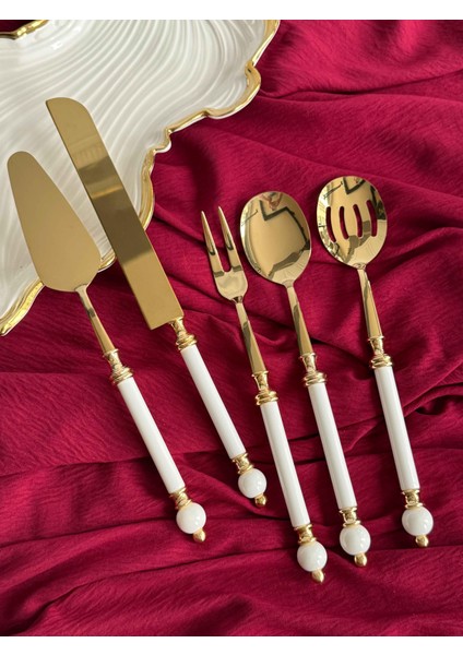 Knob Gold Servis Kaşık Seti 5'li fiyatları