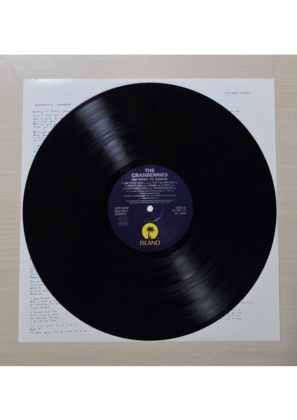 The Cranberries - No Need To Argue - ***1994 Ilk Baskı, Nadir*** - Dönem Baskı Plak - Longplay - Lp modelleri