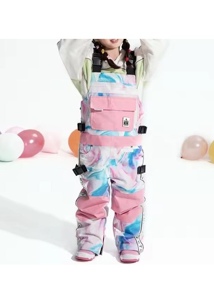 Ekstra Kalın Çocuk Kayak Pantolonu , Düz Tam Tulum Rüzgar Geçirmez - Su Geçirmez, Outdoor Çocuk Pantolonu , Snowboard Kar Pantalonu