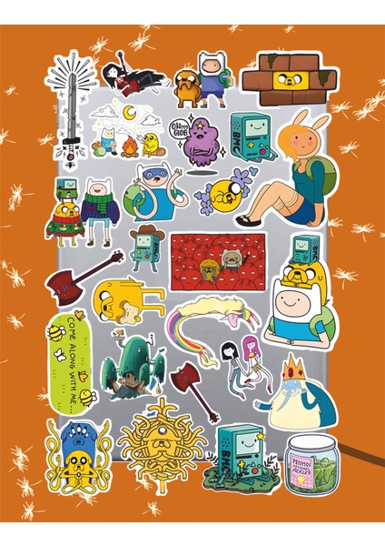 Adventure Time Macera Seri 1 Sticker Seti | Laptop Ajanda Notebook Tablet Telefon Defter Etiket Bullet