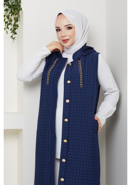 Kadın Gold Aksesuar Detaylı Kapitone Yelek -PMK460 fiyatları