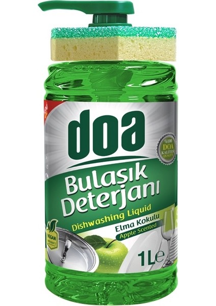 Sıvı Bulaşık Deterjanı Elma Özlü 1 Lt Süngerli x 2 Adet fiyatları