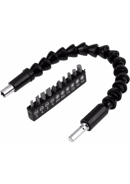 Matkap Ucu - Bükülebilir Oynar Vidalama Bits Uzatma Aparatı 30CM - Komple Set