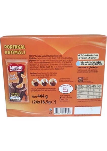 Portakal Aromalı Sıcak Çikolata 18,5 gr x 24 Adet fırsatları