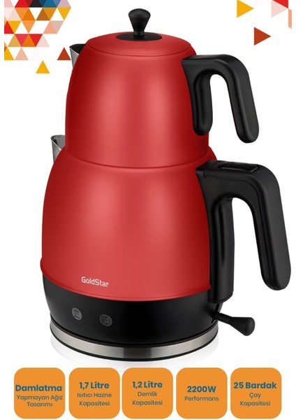 Kırmızı Paslanmaz Çelik Çay ve Su Isıtıcı, Pratik ve Şık Tasarım fırsatları