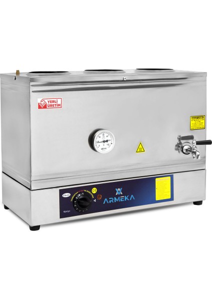 40 Litre Metalik Çay Kazanı, Pleytsiz, Dayanıklı ve Şık Tasarım