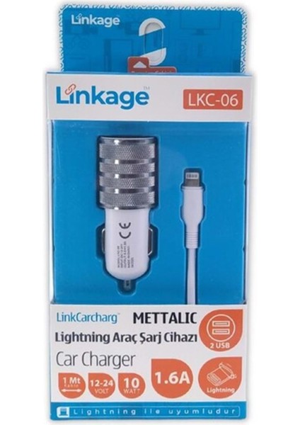 Acl Lınkage Iphone Metalik Araç Şarjı Kc-06 *10