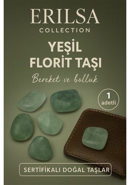 Sertifikalı Ham Yeşil Florit Taşı Cüzdan Boy 10-15 mm – Bereket ve Bolluk