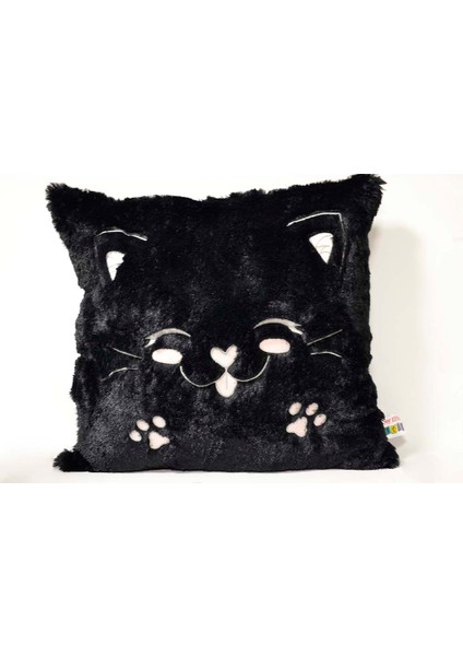 413488 Siyah Kedi Nakışlı Patili Yastık fiyatları