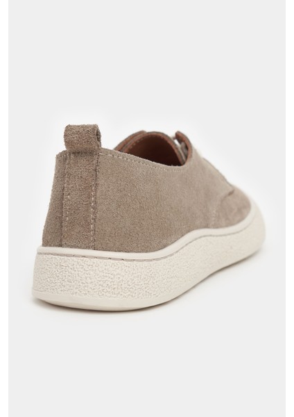 Space Koyu Bej Hakiki Süet Bağcıklı Casual Sneaker Kadın Ayakkabı indirimleri
