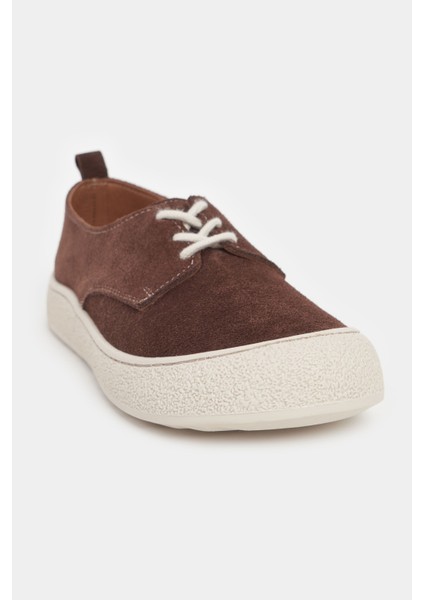 Space Kahve Hakiki Süet Bağcıklı Casual Sneaker Kadın Ayakkabı fırsatları