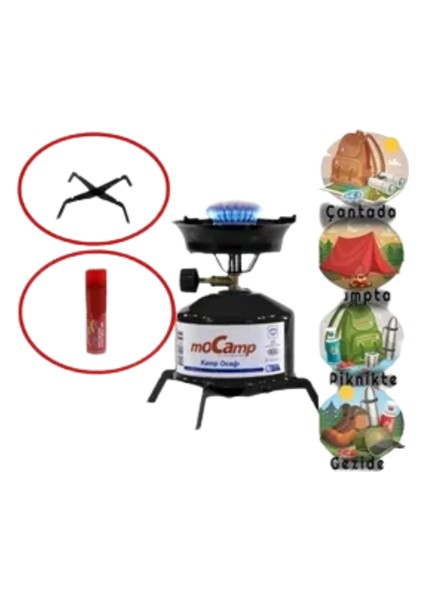 Zeroshop 220 gr Gaz Tüpüyle 4 Saat Yanabilen Verimli Kamp Ocağı fırsatları