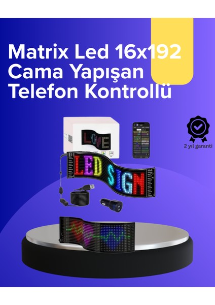 Zeroshop Kayan Yazılı Rgb LED Tabela USB Bağlantılı Esnek ve Hafif Işıklı Ekran Paneli