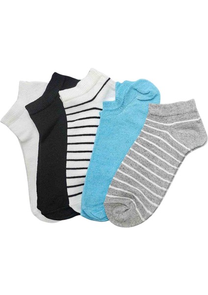 5'li Çok Renkli Patik Çorap