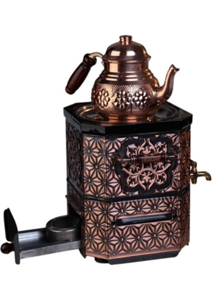 Nostaljik Jelli Çay Semaveri, Bakır Demlik ile Şık ve Geleneksel Tasarım fiyatları