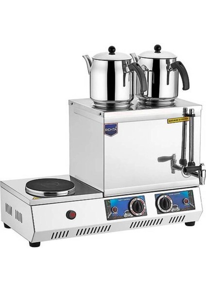 30 Model Kahveci Takımlı Çay Kazanı Çift Demlikli 23 Lt, Şık ve Kullanışlı Tasarım