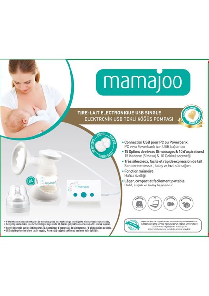 Mamajoo Elektronik USB Tekli Göğüs Pompası fiyatları
