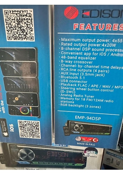 Edıson Emp Dsp USB Aux Bluetooth Fm Radio Oto Teyp Mp3 4X55 Watt Yeni fiyatları