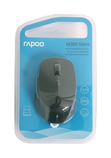 M300 18048 1600DPI Çok Modlu Sessiz Tıklama Özellikli Kablosuz Mouse Koyu Gri fırsatları