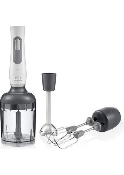 900W Mini El Blender Seti, Beyaz, Kolay Kullanım ve Temizlik