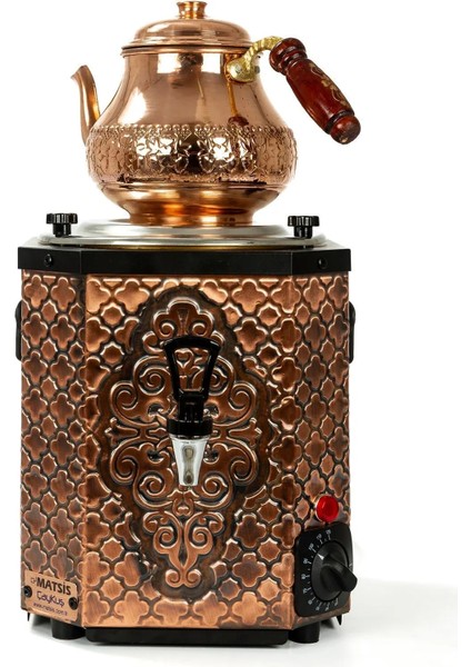 Mini Bakır El Işçiliği Elektrikli Semaver Çay Makinesi, Şık ve Kullanışlı Tasarım