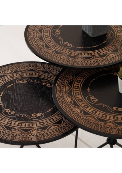 Etnik Üçlü Zigon Sehpa Seti fırsatları