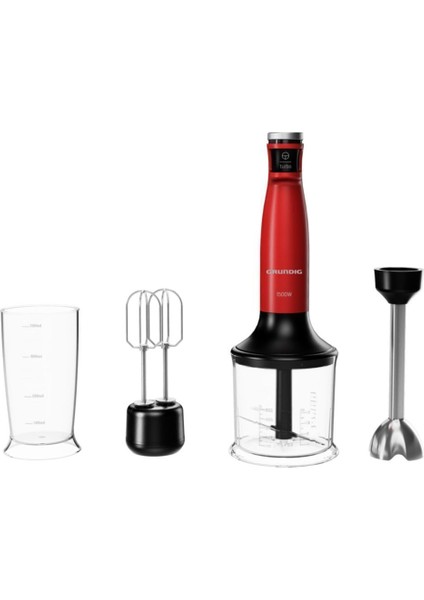 Kırmızı 1500W El Blender Seti, Güçlü ve Kullanışlı Mutfak Aleti