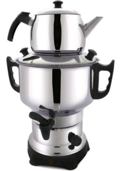 Elektrikli Siyah Çelik Semaver 6lt, Şık ve Kullanışlı Ev Eşyası