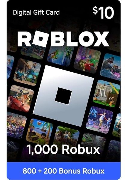 Robux Gift Card - 1000 Robux (Eksiksiz Tam Yüklenir)
