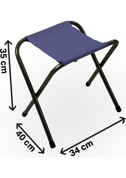 45X60 cm Kamp Sehpası + 4 Adet Lacivert Tabure Piknik, Bahçe Sehpası Katlanır Sehpa-A-4l modelleri